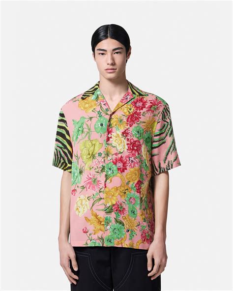 tiger big slim fit camicia versace|Versace Men's Wildflower Tiger.